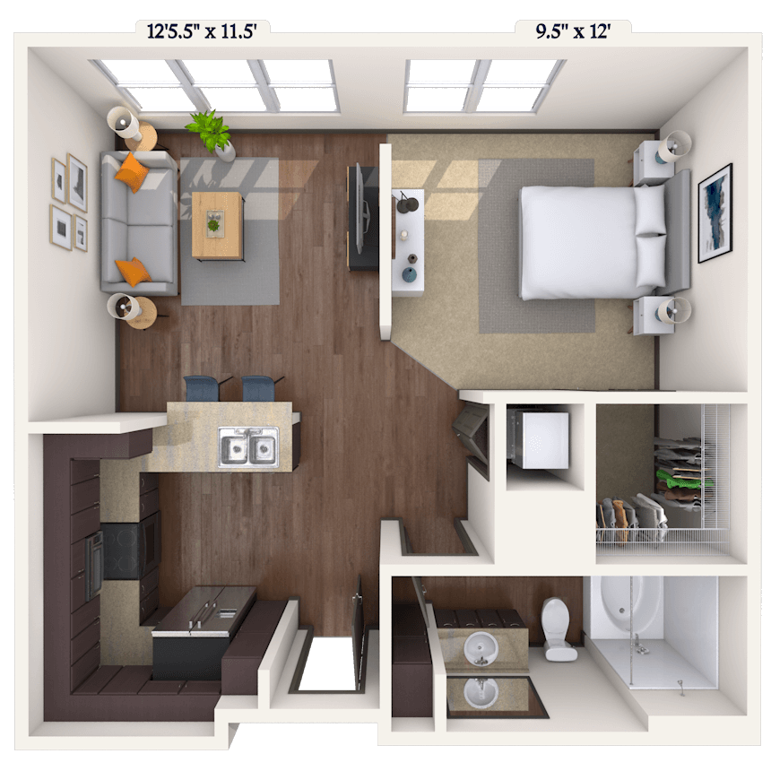 Floorplan image of unit 4051